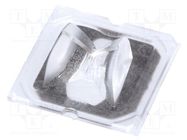 LED lens; square; plexiglass PMMA; transparent; H: 10.82mm LEDIL