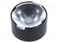 LED lens; round; plexiglass PMMA; transparent; 12÷17°; H: 9.7mm LEDIL