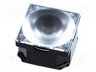 LED lens; square; transparent; 13÷19°; Colour: black; H: 13.1mm LEDIL