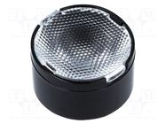 LED lens; round; plexiglass PMMA; transparent; 26÷32°; H: 9.7mm LEDIL