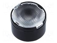 LED lens; round; plexiglass PMMA; transparent; 26÷32°; H: 9.7mm LEDIL