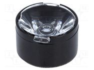 LED lens; round; plexiglass PMMA; transparent; 11÷16°; H: 9.7mm LEDIL