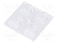 LED lens; square; transparent; H: 8.05mm; Body dim: 50x50mm LEDIL