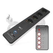 GoSmart extension cord 2 m / 4 sockets / switch  / with USB / white-black / PVC / 1.5 mm2, EMOS