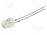 LED; 5mm; white warm; 100÷140mcd; 120°; Front: recessed; 2.9÷3.6V OPTOSUPPLY