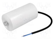 Capacitor: polypropylene; motors, run; 100uF; 450V; Ø65x120mm MIFLEX