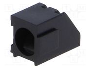 LED housing; 3mm; polyamide; angular; black; No.of diodes: 1 FIX&FASTEN