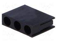 LED housing; 3mm; polyamide; angular; black; UL94V-2; H: 15.3mm FIX&FASTEN