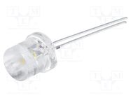 LED; 8mm; white warm; 1560÷2180mcd; 140°; Front: flat; 2.9÷3.6VDC OPTOSUPPLY