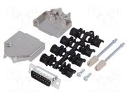 Connector: D-Sub; PIN: 15; plug; male; straight; soldering MH CONNECTORS
