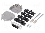 Connector: D-Sub; PIN: 15; plug; male; straight; soldering MH CONNECTORS