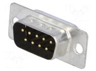 Connector: D-Sub; PIN: 9; plug; male; for cable; soldering MH CONNECTORS