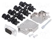 Connector: D-Sub; PIN: 9; plug; male; angled 45°; soldering MH CONNECTORS