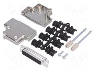 Connector: D-Sub; PIN: 25; plug; female; angled 45°; soldering MH CONNECTORS