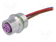 Connector: M12; socket; PIN: 4; female; B code-Profibus; cables 