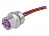 Connector: M12; socket; PIN: 4; female; straight; cables; Thread: PG9 HARTING