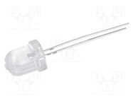 LED; 8mm; red; 10000÷13000mcd; 30°; Front: convex; No.of term: 2 OPTOSUPPLY