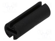 Spacer sleeve; LED; Øout: 4.5mm; ØLED: 3mm; L: 12mm; black; UL94V-2 FIX&FASTEN