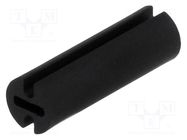 Spacer sleeve; LED; Øout: 4.5mm; ØLED: 3mm; L: 14mm; black; UL94V-2 FIX&FASTEN