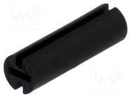 Spacer sleeve; LED; Øout: 4.5mm; ØLED: 3mm; L: 14.5mm; black; UL94V-2 FIX&FASTEN