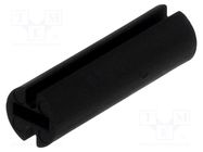 Spacer sleeve; LED; Øout: 4.5mm; ØLED: 3mm; L: 15mm; black; UL94V-2 FIX&FASTEN