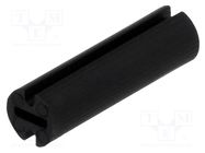 Spacer sleeve; LED; Øout: 4.5mm; ØLED: 3mm; L: 15.5mm; black; UL94V-2 FIX&FASTEN