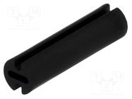 Spacer sleeve; LED; Øout: 4.5mm; ØLED: 3mm; L: 17mm; black; UL94V-2 FIX&FASTEN