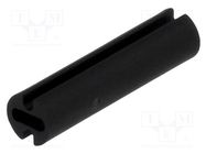 Spacer sleeve; LED; Øout: 4.5mm; ØLED: 3mm; L: 18mm; black; UL94V-2 FIX&FASTEN