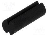 Spacer sleeve; LED; Øout: 5mm; ØLED: 5mm; L: 14.5mm; black; UL94V-2 FIX&FASTEN