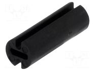 Spacer sleeve; LED; Øout: 5mm; ØLED: 5mm; L: 22.7mm; black; UL94V-2 FIX&FASTEN