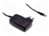 Power supply: switching; mains,plug; 5VDC; 6A; 30W; Plug: EU; 84% MEAN WELL