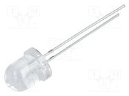 LED; 8mm; white cold; 30000÷36000mcd; 30°; Front: convex OPTOSUPPLY