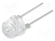 LED; 8mm; green; 140°; Front: convex; No.of term: 2; 8.4÷10.8VDC OPTOSUPPLY