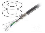 Wire; 3x2x24AWG; RS485; stranded; Cu; PVC; chrome; 30m; CPR: Eca; 300V BELDEN