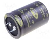 Capacitor: electrolytic; SNAP-IN; 10000uF; 63VDC; Ø35x50mm; ±20% SAMWHA