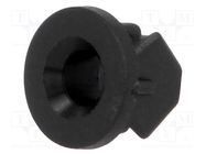 LED holder; 3mm; one-piece; black; UL94V-2; L: 6.5mm; Mat: polyamide FIX&FASTEN