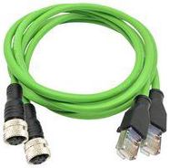 ADAPTER CABLE, RJ45 PLUG-M12 RCPT, 1M