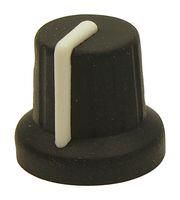 SOFT TOUCH KNOB, BLACK/WHITE, 16MM