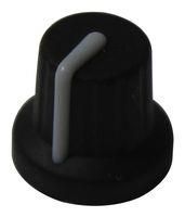 SOFT TOUCH KNOB, BLACK/GREY, 16MM