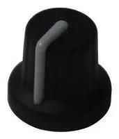 SOFT TOUCH KNOB, BLACK/GREY, 16MM
