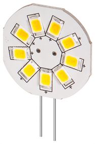 LED Spotlight, 1.5 W, white - base G4, equivalent to a 10 W halogen lamp, warm white, not dimmable