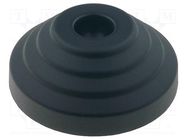 Foot; Base dia: 60mm; polyamide; H: 24mm; Mount.hole diam: 14mm ELESA+GANTER