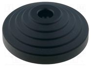 Foot; Base dia: 80mm; polyamide; H: 24mm; Mount.hole diam: 14mm ELESA+GANTER