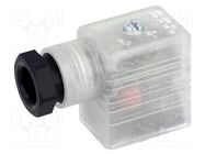 Connector: valve connector; plug; form B; 11mm; female; PIN: 3; 24V HIRSCHMANN