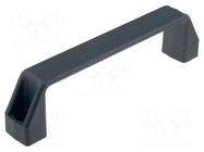 Holder; technopolymer PP; black; H: 50mm; L: 196mm; W: 28mm; F2: 1.3kN ELESA+GANTER