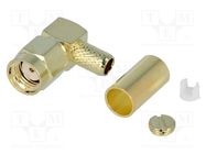 Connector: RP-SMA; plug; female; angled 90°; 3C2V,RG141,RG58 