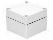 Enclosure: multipurpose; X: 100mm; Y: 100mm; Z: 75mm; MNX; ABS; grey FIBOX