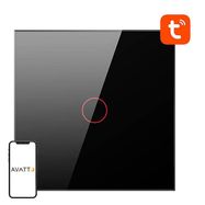 Smart Light Switch ZigBee Avatto LZTS02-EU-B1 1 Way No Neutral TUYA (black), Avatto