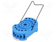 Socket; PIN: 11; 10A; 250VAC; on panel,for DIN rail mounting FINDER