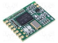 Module: RF; FM transceiver; FSK; UART; -117dBm; 2.4÷3.6VDC; 869MHz HOPE MICROELECTRONICS